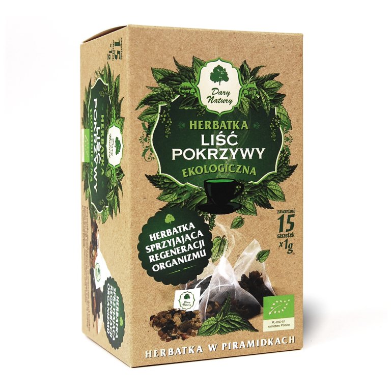 HERBATKA LIŚĆ POKRZYWY PIRAMIDKI BIO (15 x 1 g) 15 g - DARY NATURY