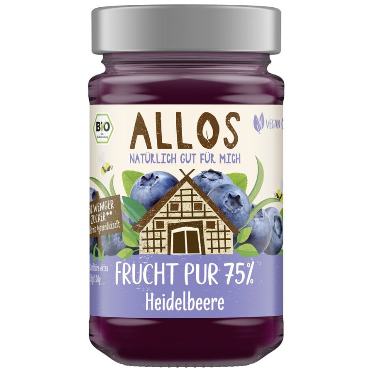 MUS JAGODOWY (75 % OWOCÓW) BIO 250 g - ALLOS