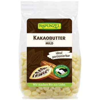 TŁUSZCZ KAKAOWY W KRĄŻKACH BIO 100 g - RAPUNZEL