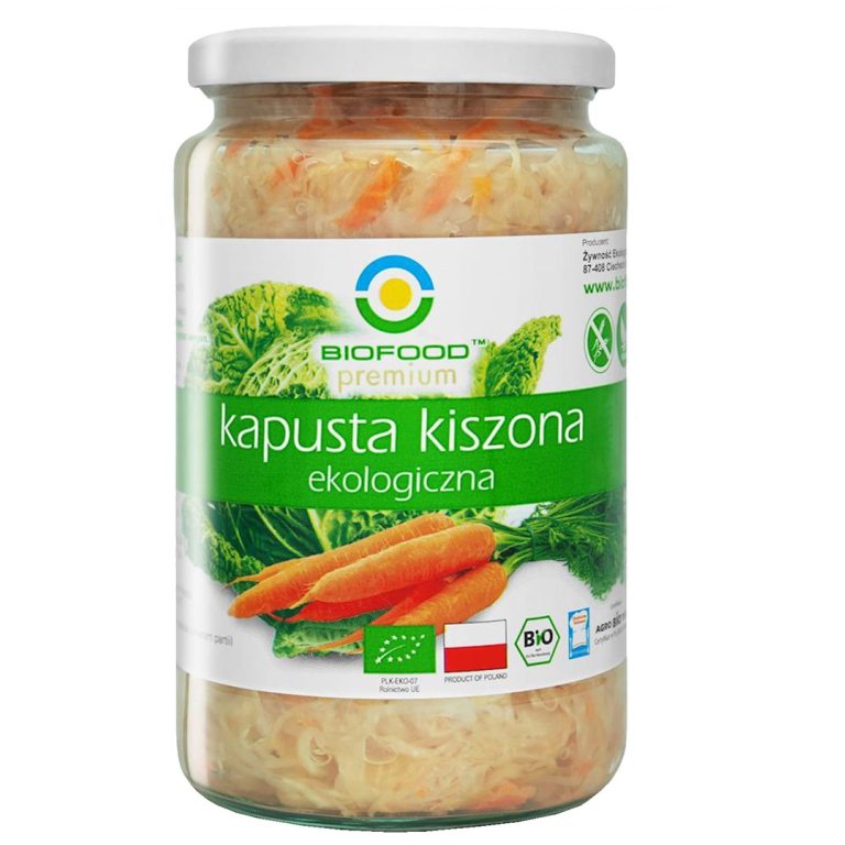 KAPUSTA KISZONA Z MARCHEWKĄ BEZGLUTENOWA BIO 700 g (500 g) - BIOFOOD