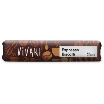 BATON MLECZNA CZEKOLADA Z NADZIENIEM ESPRESSO I HERBATNIKAMI BIO 40 g - VIVANI