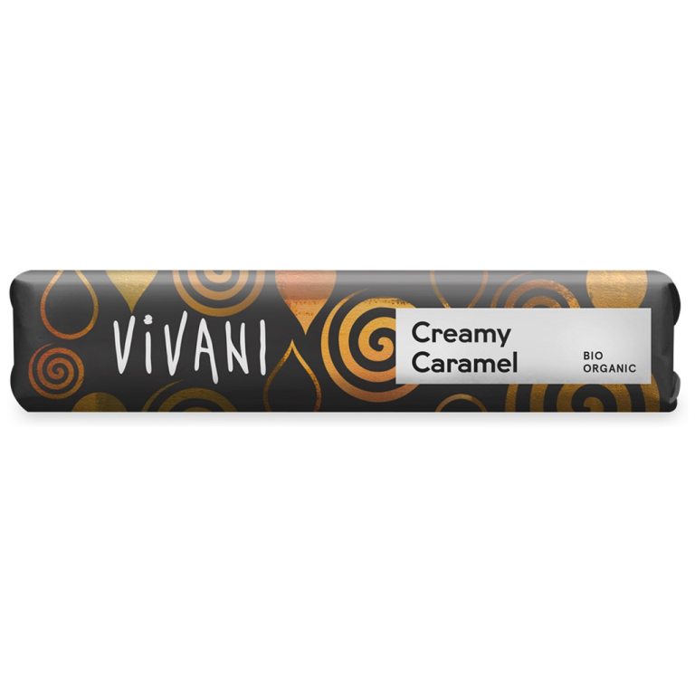 BATON MLECZNA CZEKOLADA Z NADZIENIEM KARMELOWYM BIO 40 g - VIVANI
