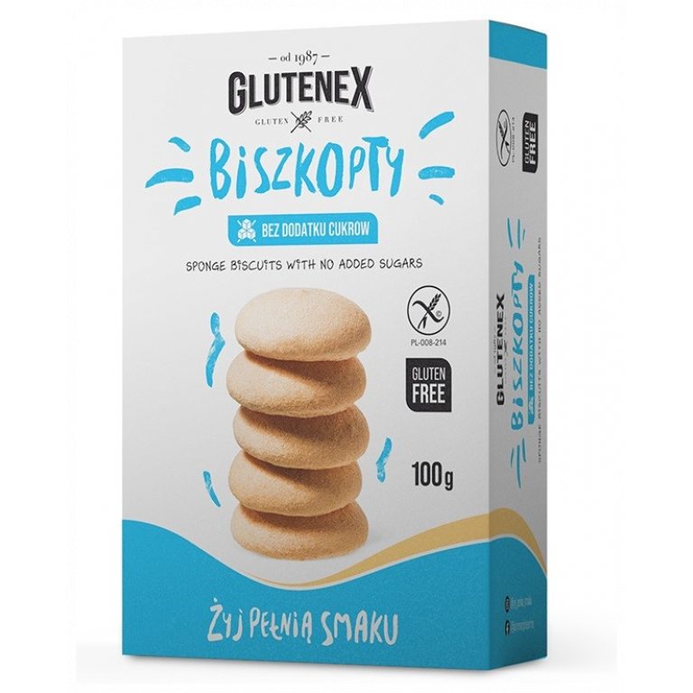 BISZKOPTY BEZ DODATKU CUKRÓW BEZGLUTENOWE 100 g - GLUTENEX