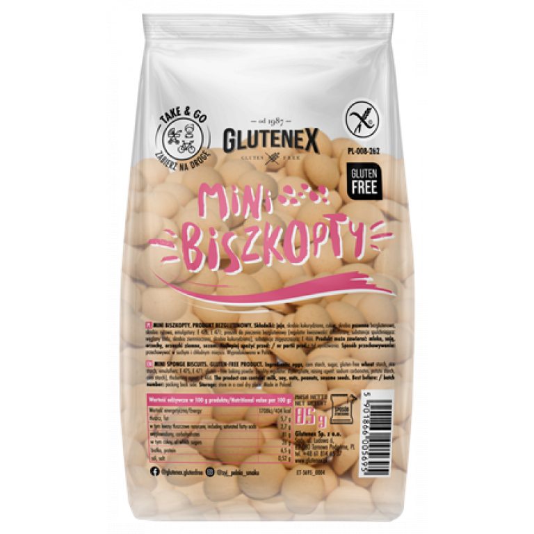 BISZKOPTY MINI BEZGLUTENOWE 85 g - GLUTENEX