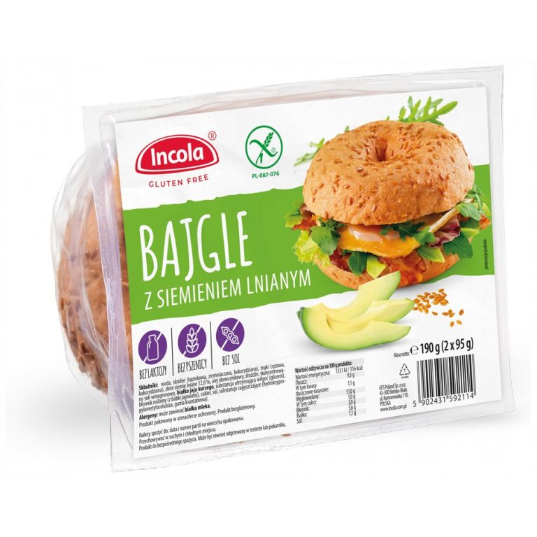 BAJGLE Z SIEMIENIEM LNIANYM BEZGLUTENOWE (2 x 95 g) 190 g - INCOLA