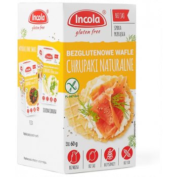 WAFLE KUKURYDZIANE NATURALNE BEZGLUTENOWE 60 g - INCOLA