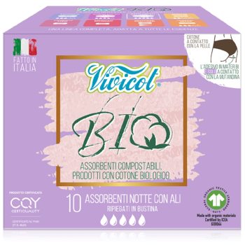 PODPASKI HIGIENICZNE ZE SKRZYDEŁKAMI NA NOC ECO 10 szt. - VIVICOT