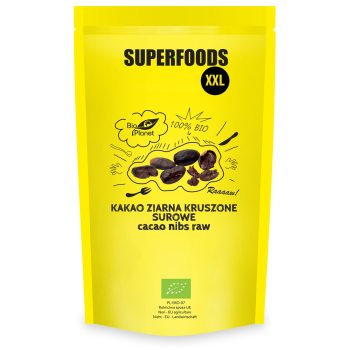 KAKAO ZIARNA KRUSZONE SUROWE BIO 600 g - BIO PLANET SUPERFOODS