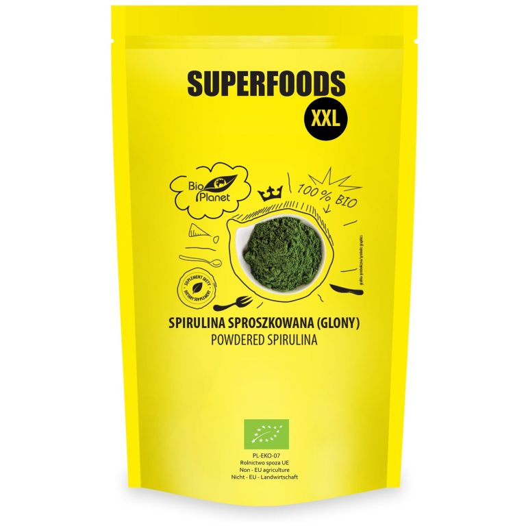 SPIRULINA SPROSZKOWANA BIO 600 g - BIO PLANET SUPERFOODS