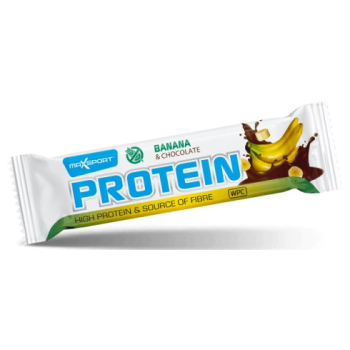 BATON PROTEINOWY BANANOWY W MLECZNEJ CZEKOLADZIE BEZGLUTENOWY 50 g - MAXSPORT