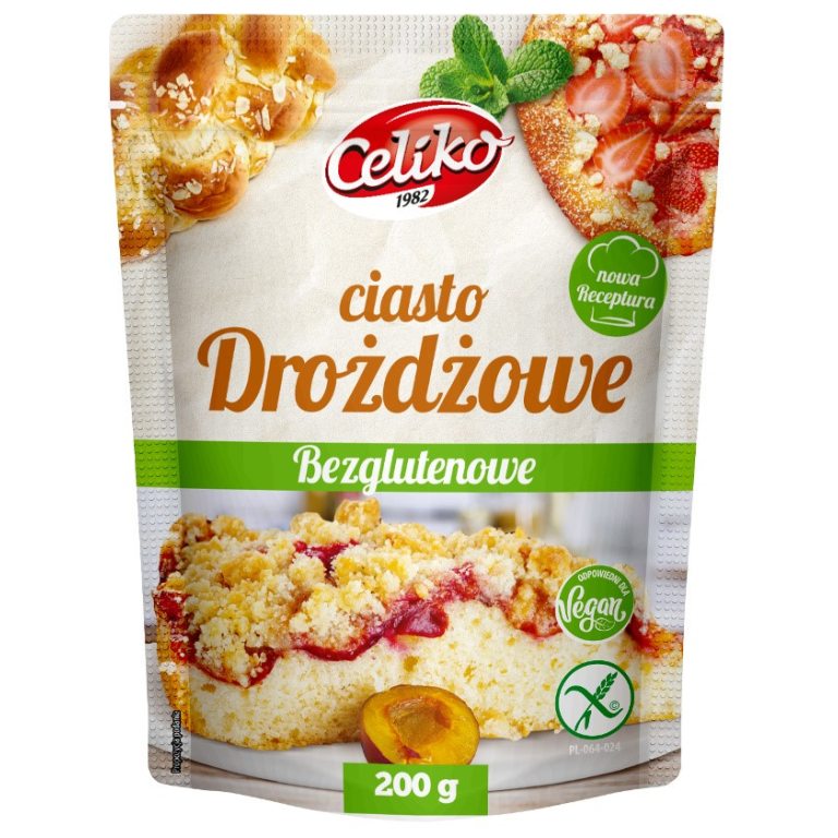 MIESZANKA DO WYPIEKU CIASTA DROŻDŻOWEGO BEZGLUTENOWA 200 g - CELIKO