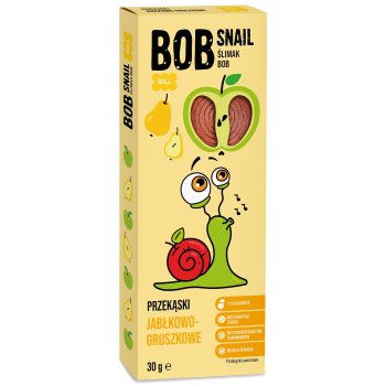 PRZEKĄSKA ROLL JABŁKO - GRUSZKA BEZ DODATKU CUKRÓW BEZGLUTENOWA 30 g - BOB SNAIL