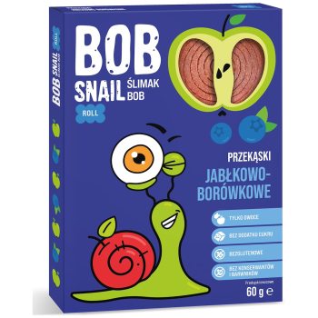 PRZEKĄSKA ROLL JABŁKO - BORÓWKA BEZ DODATKU CUKRÓW BEZGLUTENOWA 60 g - BOB SNAIL