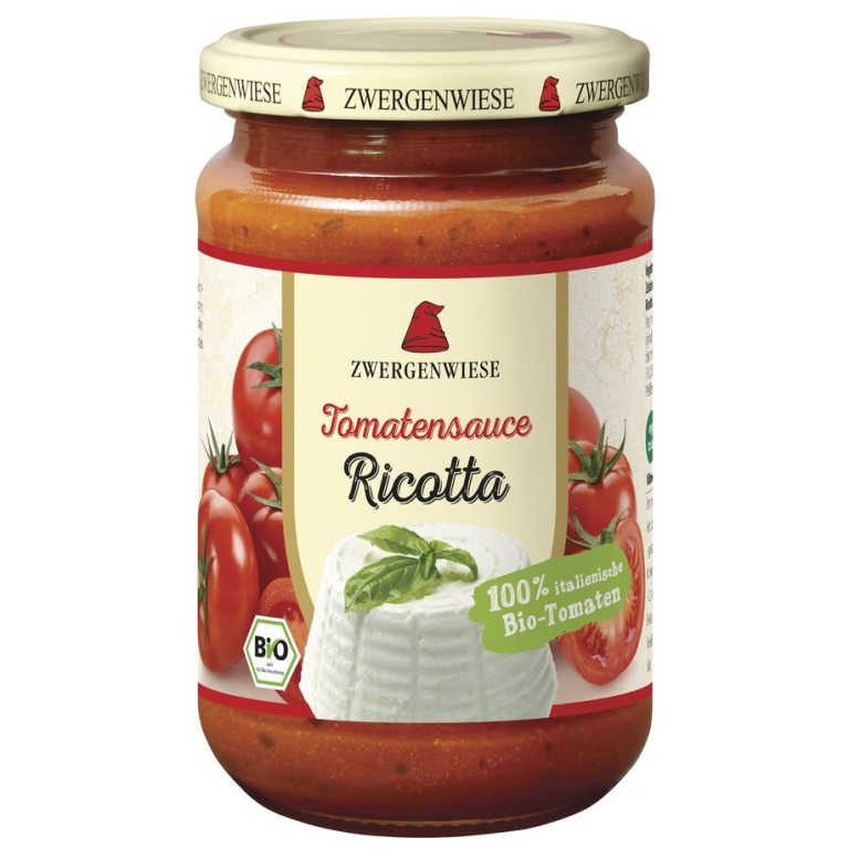 SOS POMIDOROWY Z RICOTTĄ BEZGLUTENOWY BIO 340 ml - ZWERGENWIESE