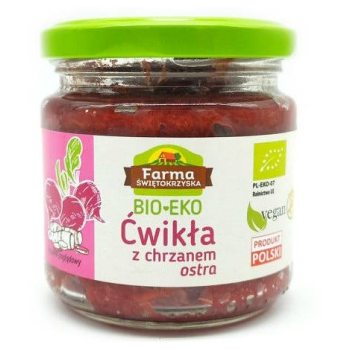 ĆWIKŁA Z CHRZANEM OSTRA BEZGLUTENOWA BIO 160 g - FARMA ŚWIĘTOKRZYSKA