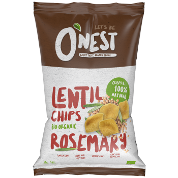 CHIPSY Z SOCZEWICY Z ROZMARYNEM BEZGLUTENOWE BIO 75 g - O'NEST