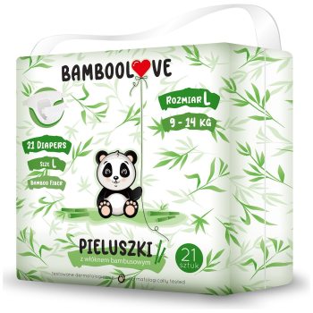 PIELUCHY Z WŁÓKNEM BAMBUSOWYM ROZMIAR L 9 - 14 kg (21 szt.) - BAMBOOLOVE