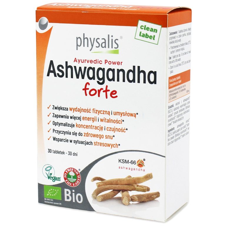 ASHWAGANDHA EKSTRAKT BIO (600 mg)  FORTE 30 TABLETEK - PHYSALIS