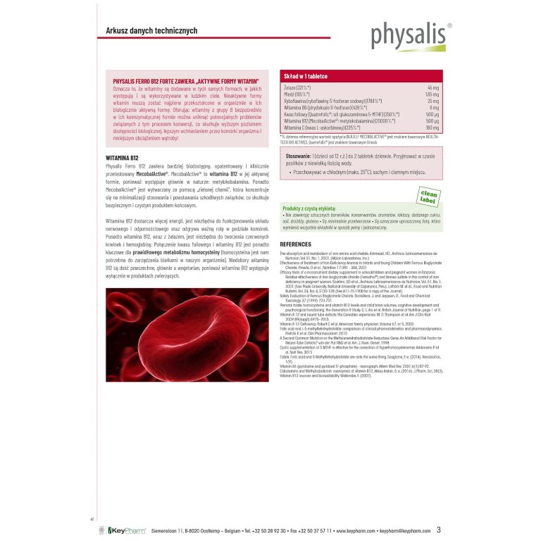 ŻELAZO + WITAMINA B12 FORTE 45 TABLETEK - obrazek 4