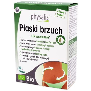 TABLETKI NA PŁASKI BRZUCH BIO 45 szt. - PHYSALIS