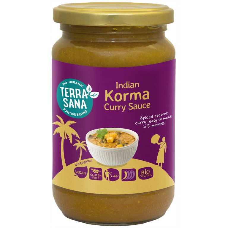 SOS CURRY ŻÓŁTY INDIAN KORMA BEZGLUTENOWY BIO 350 g - TERRASANA