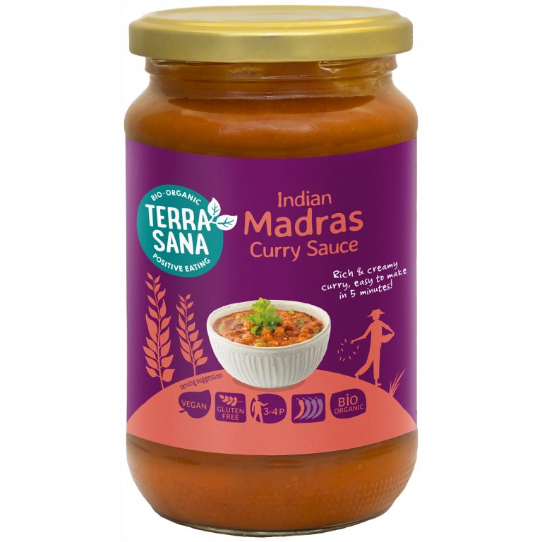 SOS CURRY INDIAN MADRAS BEZGLUTENOWY BIO 350 g - TERRASANA