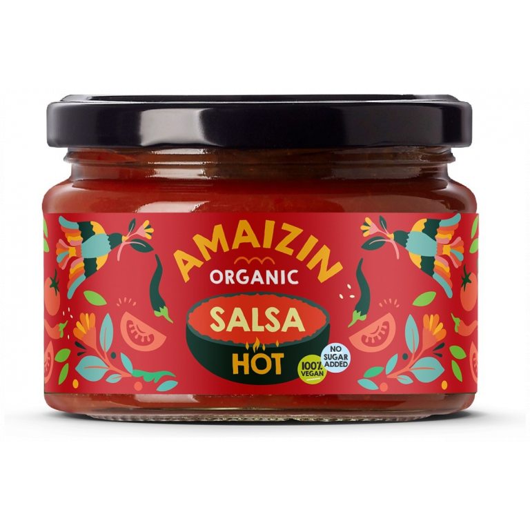 SOS SALSA PIKANTNY BEZGLUTENOWY BIO 260 g - AMAIZIN