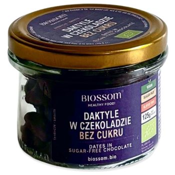 DAKTYLE W CZEKOLADZIE BEZ DODATKU CUKRÓW BEZGLUTENOWE BIO 125 g - BIOSSOM