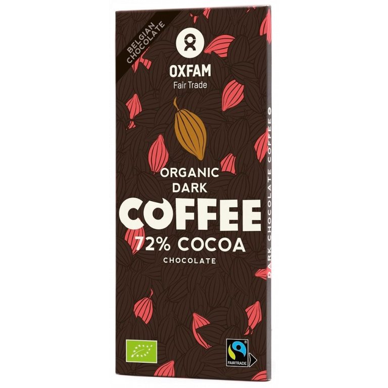 CZEKOLADA GORZKA Z ZIARNAMI KAWY FAIR TRADE BIO 100 g - OXFAM