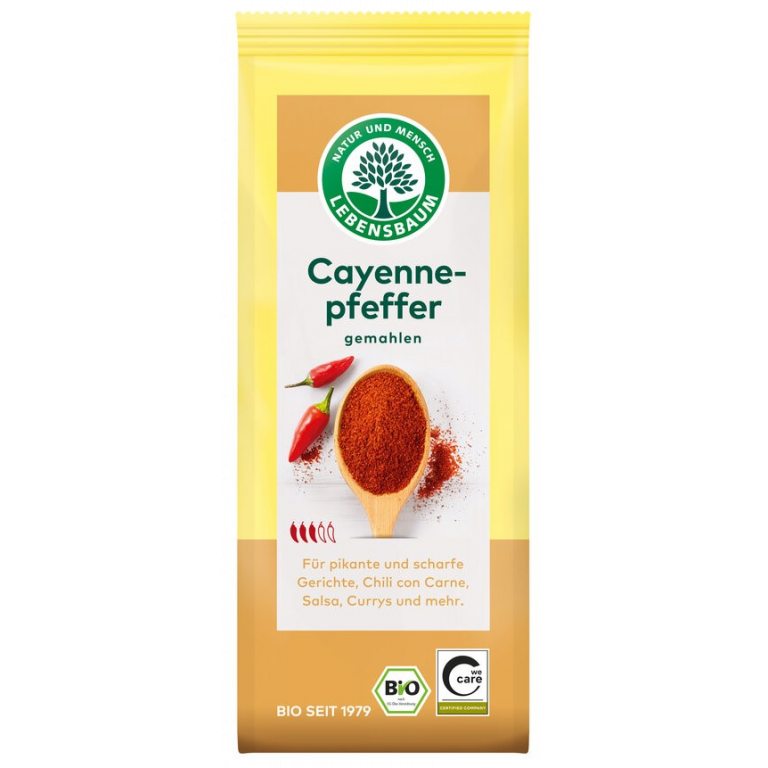 CHILI (PIEPRZ CAYENNE) BIO 50 g - LEBENSBAUM