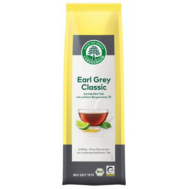 HERBATA CZARNA EARL GREY LIŚCIASTA BIO 100 g - LEBENSBAUM