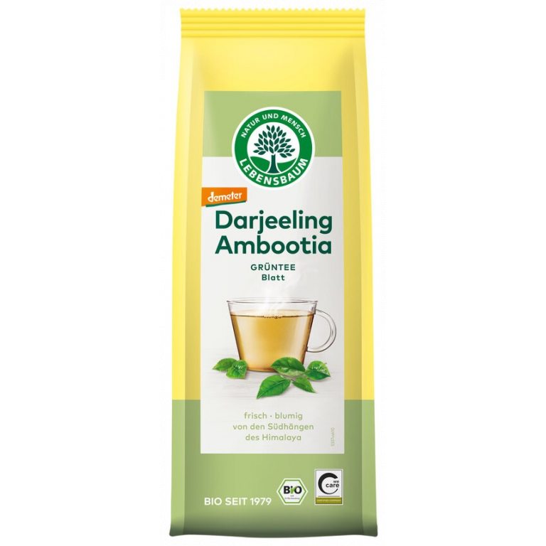 HERBATA ZIELONA DARJEELING LIŚCIASTA DEMETER BIO 50 g - LEBENSBAUM