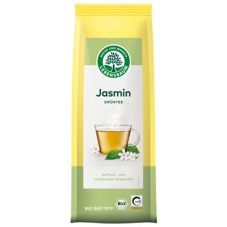 HERBATA ZIELONA JAŚMINOWA LIŚCIASTA BIO 75 g - LEBENSBAUM