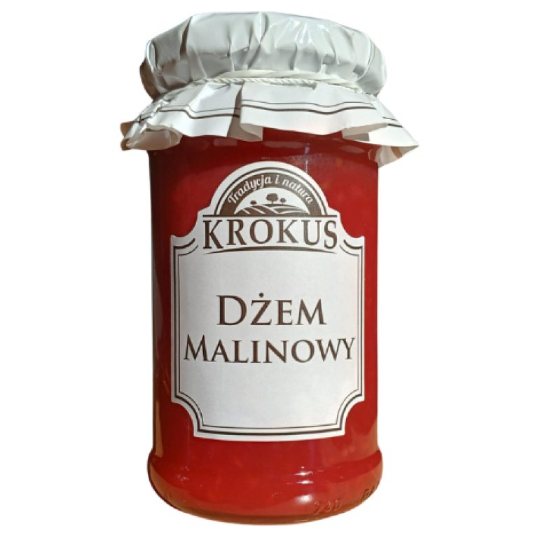 DŻEM MALINOWY O OBNIŻONEJ ZAWARTOŚCI CUKRU 235 g - KROKUS