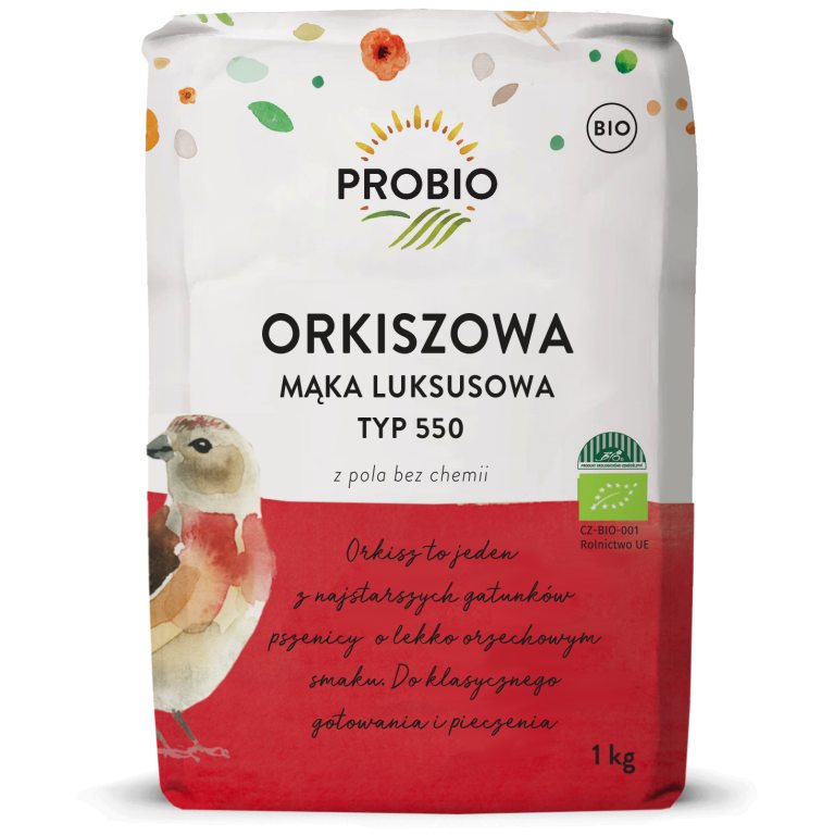 MĄKA ORKISZOWA LUKSUSOWA TYP 550 BIO 1 kg - PROBIO