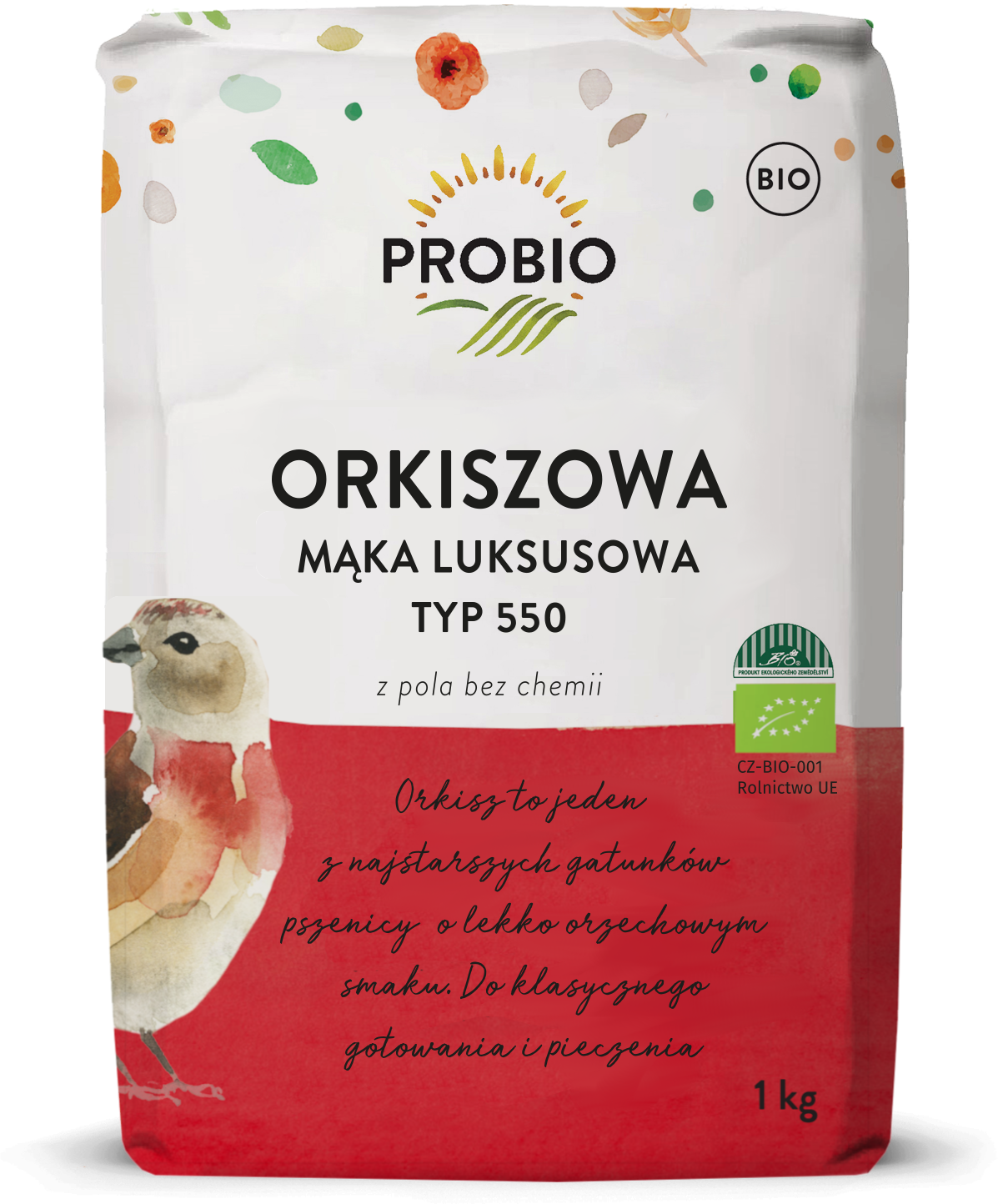 MĄKA ORKISZOWA LUKSUSOWA TYP 550 BIO 1 kg - PROBIO