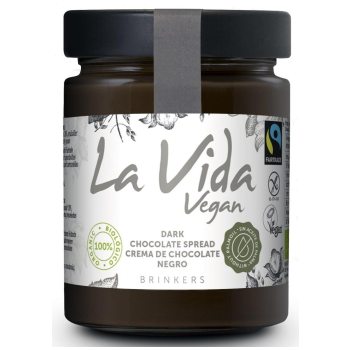 KREM Z CIEMNEJ CZEKOLADY BEZGLUTENOWY FAIR TRADE BIO 270 g - LA VIDA