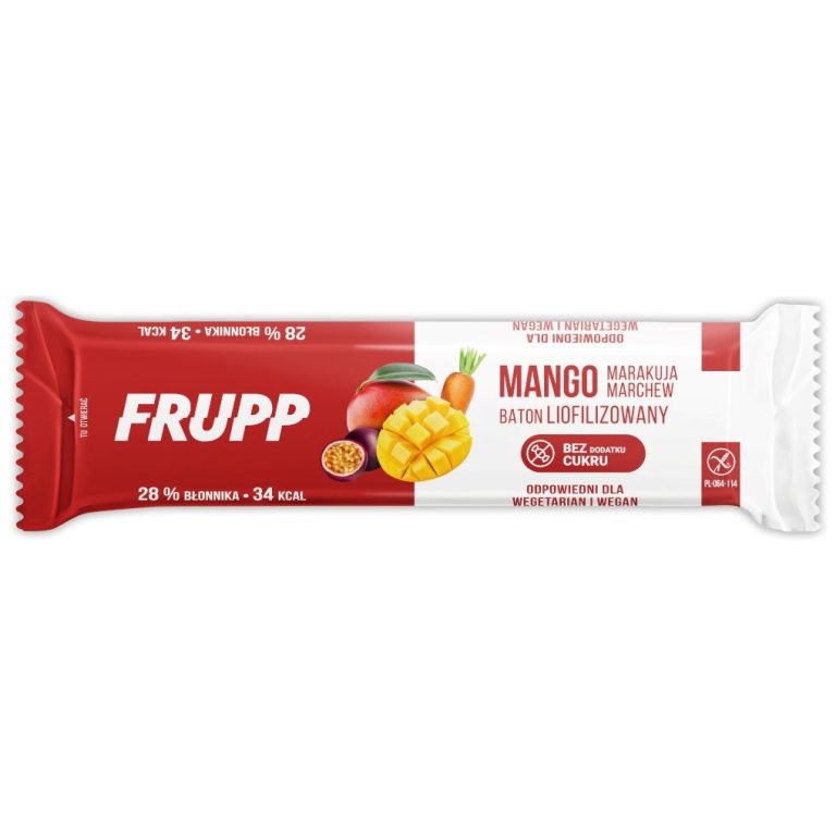 BATON LIOFILIZOWANY MANGO - MARAKUJA - MARCHEW BEZGLUTENOWY 10 g - CELIKO (FRUPP)