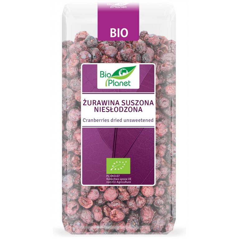 ŻURAWINA SUSZONA NIESŁODZONA BIO 50 g - BIO PLANET