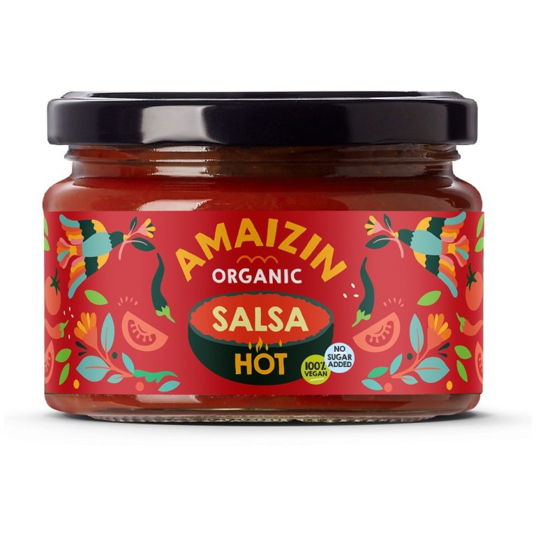 SOS SALSA PIKANTNY BEZGLUTENOWY BIO 260 g - AMAIZIN