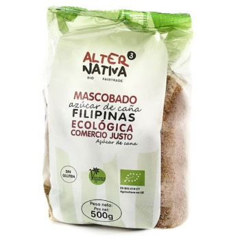 CUKIER TRZCINOWY MASCOBADO BEZGLUTENOWY BIO 500 g - ALTERNATIVA3