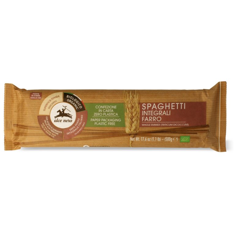 MAKARON (Z PŁASKURKI RAZOWY) SPAGHETTI BIO 500 g - ALCE NERO