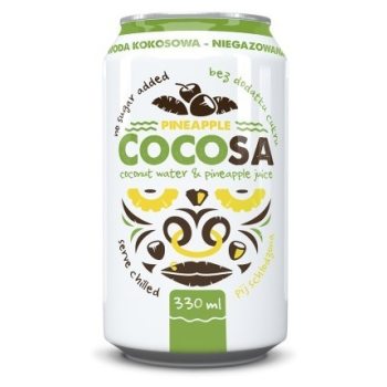 WODA KOKOSOWA Z SOKIEM Z ANANASA 330 ml - DIET-FOOD (COCOSA)