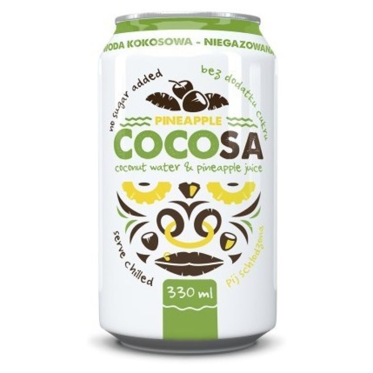 WODA KOKOSOWA Z SOKIEM Z ANANASA 330 ml - DIET-FOOD (COCOSA)