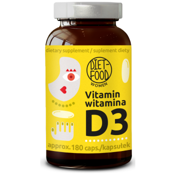 WITAMINA D3 100 µg (4000 j.m) 180 KAPSUŁEK - DIET-FOOD
