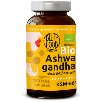 ASHWAGANDHA EKSTRAKT BIO (300 mg) 120 TABLETEK - DIET-FOOD