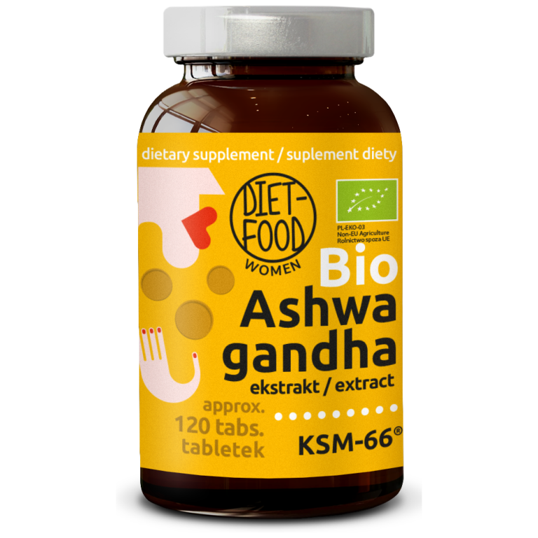 ASHWAGANDHA EKSTRAKT BIO (300 mg) 120 TABLETEK - DIET-FOOD