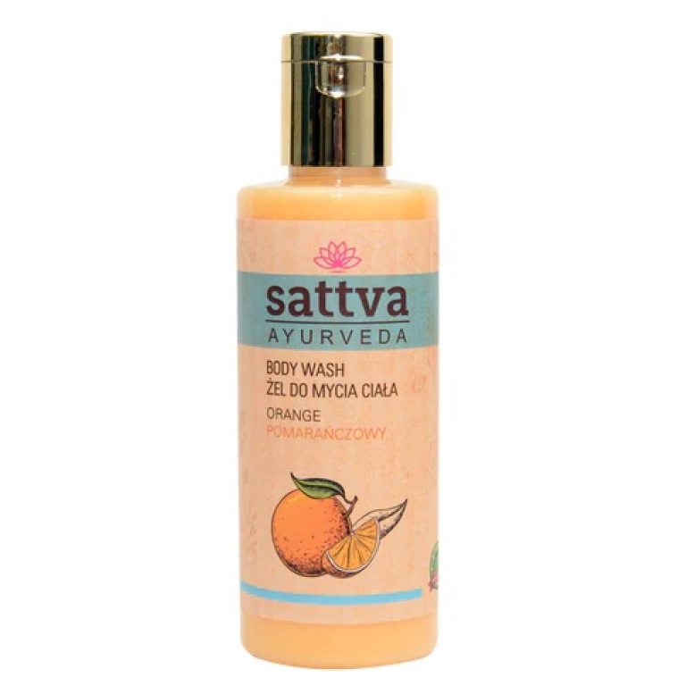 ŻEL DO MYCIA CIAŁA POMARAŃCZOWY 210 ml - SATTVA (AYURVEDA)