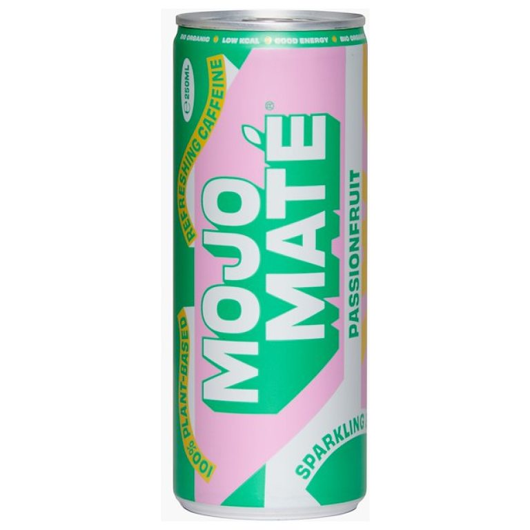 NAPÓJ GAZOWANY Z MARAKUJĄ I YERBA MATE BIO 250 ml - MOJO MATE