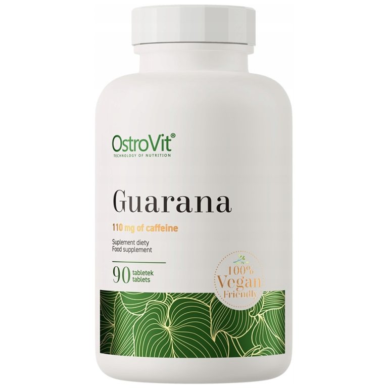 OstroVit Guarana 90 tabs POBUDZENIE KOFEINA 110 mg PAMIĘĆ Caffeine